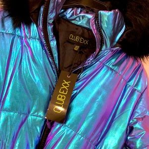 Dope Iridescent Snowsuit w/ Fur Hood